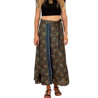 Falda larga estampada - Falda larga hippie FL-002