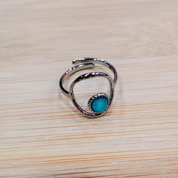 anillo ajustable aguamarina oasisnatura 3