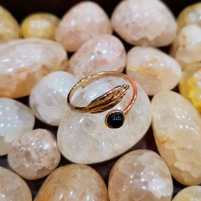 anillo hoja onix oasisnatura 1