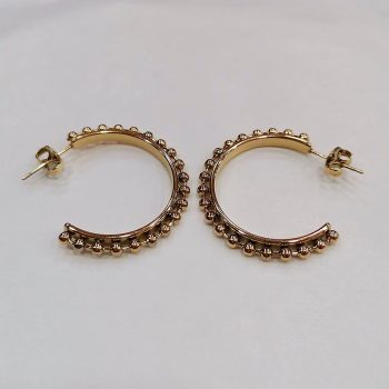 aros acero dorado oasisnatura 3