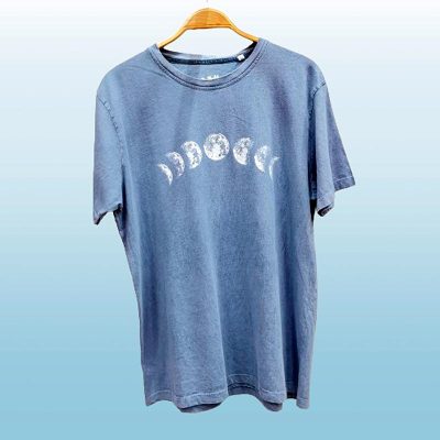 camiseta hombre hippie fases lunares oasisnatura 1