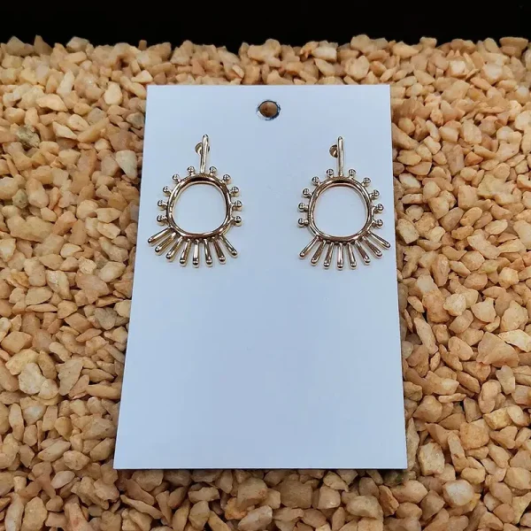 pendientes acero dorado oasisnatura 2