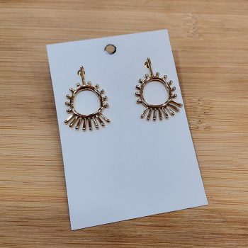pendientes acero dorado oasisnatura 3