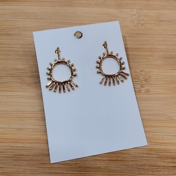 pendientes acero dorado oasisnatura 3