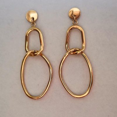 pendientes largos acero inoxidable formas oasisnatura 2