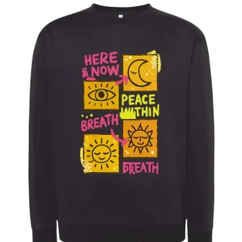 Sudadera aquí y ahora oasisnatura