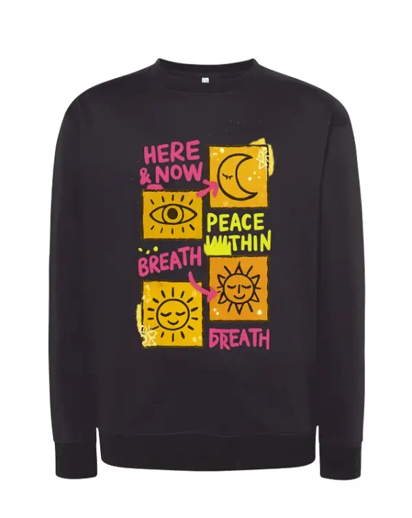 Sudadera aquí y ahora oasisnatura