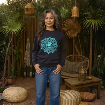 Sudadera mandala azul 2 oasisnatura