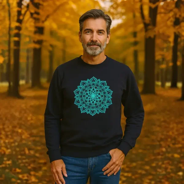 Sudadera mandala azul 3 oasisnatura