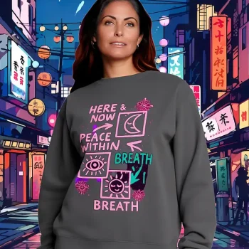 Sudadera unisex Respira paz interior oasisnatura 2