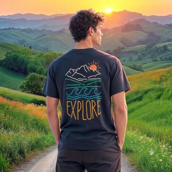 camiseta-algodón-hombre-diseño-explore-oasisnatura-2