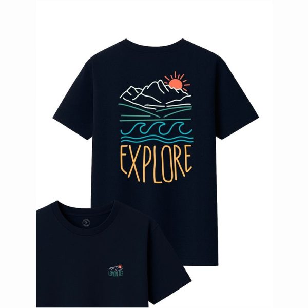 camiseta-algodón-hombre-diseño-explore-oasisnatura