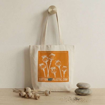 tote-bag-algodón-diseño-amapola-naranja-oasisnatura