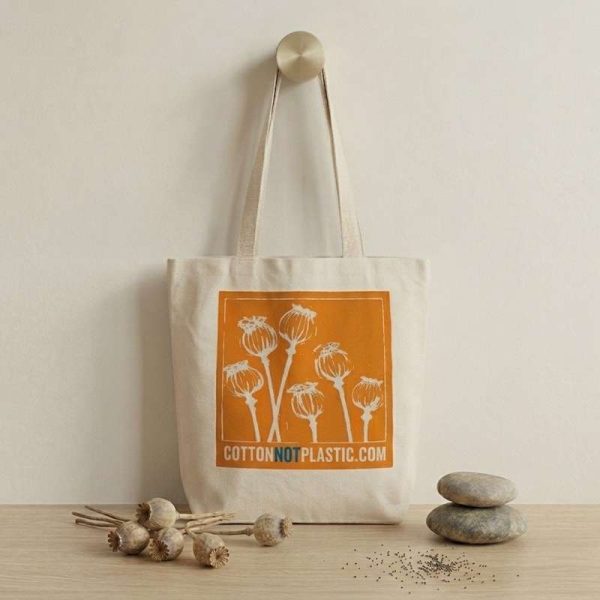 tote-bag-algodón-diseño-amapola-naranja-oasisnatura